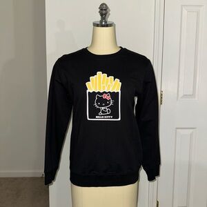 Rare Hello Kitty Black Sweatshirt with Yellow and White Graphic